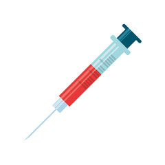 Medical syringe isolated