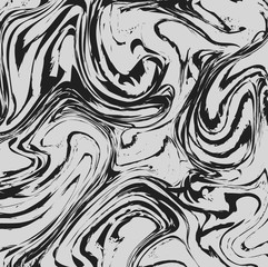 Black and grey liquid texture, hand drawn marbling illustration, abstract vector background