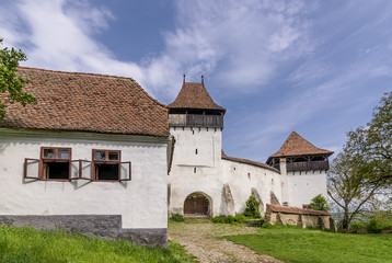 Fototapeta na wymiar The famous and beautiful Fortified church, Viscri, Brasov, Transylvania, Romania