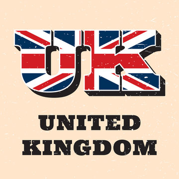 Letters UK Country Alphabet Logo