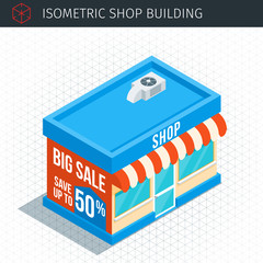 Isometric store building