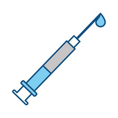 Medical syringe isolated