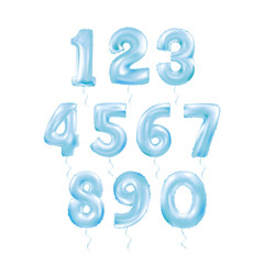 Metallic Blue Letter Balloons 123