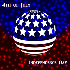 Abstract background with the flag of America