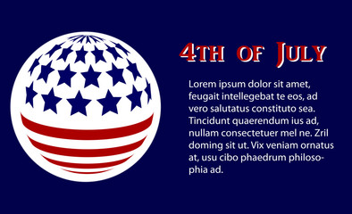 Abstract background with the flag of America