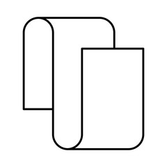 monochrome silhouette of continuously long sheet in closeup vector illustration