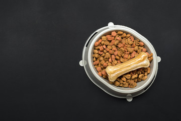 Dried food for dogs or cats.