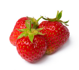 Strawberry isolated on white background. close up