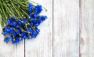 blue cornflowers