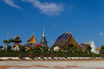 Naklejka premium Chiang Mai in the northern Thailand:23 December 2016: animal statues in the ancient temple in Thailand architecture, Ban Den Temple,Mae Taeng District ,Chiang Mai ,Thailand