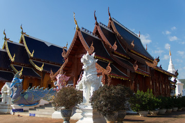 Chiang Mai in the northern Thailand:23 December 2016: church  in  Ban Den  temple,Thailand architecture,Mae Taeng District ,Chiang Mai ,Thailand