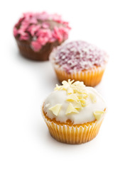 Tasty sweet cupcakes.