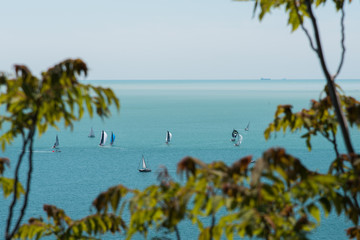 The castle of Duino and the beauty of the cliffs on the rocky coast