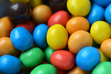 Fototapeta na wymiar Colorful chocolate candy