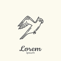 Logo template - tropical parrot