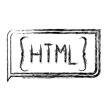 monochrome blurred silhouette of rectangle text html vector illustration