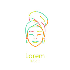 Logo template - brazilian woman