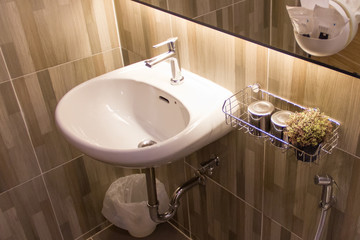 Washbasin in bathroom