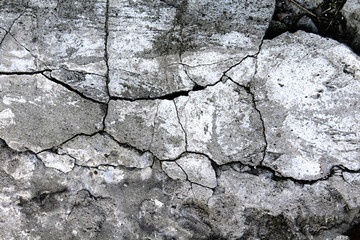 Old cracked concrete wall