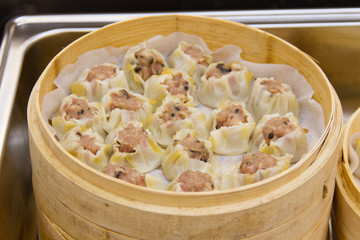Dim sum in the steamer