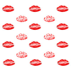 red lips kisses background