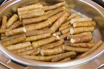 steamed sweet potato