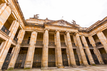 Naklejka premium Pillars in the Capitolio Nacional in Bogota, Colombia.