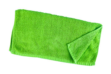 Green spa Towel isolated on white background