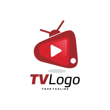 TV Logo Template Design Vector, Emblem, Design Concept, Creative Symbol, Icon