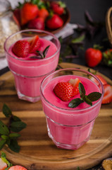 Strawberries puddink photo