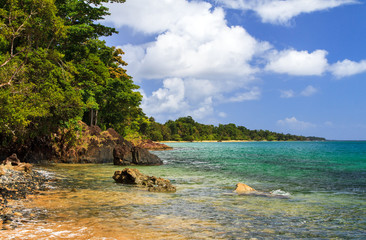 Obraz premium Beautiful view of the coast of Masoala National Park in Madagascar