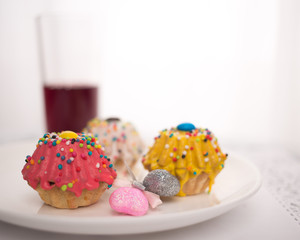 Colored capkey on plate