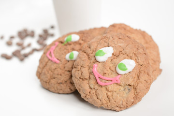 Funny cookies close up