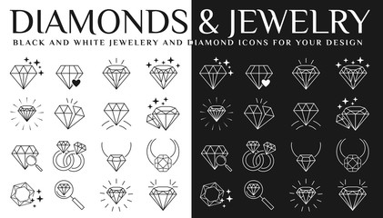 Diamonds icon set