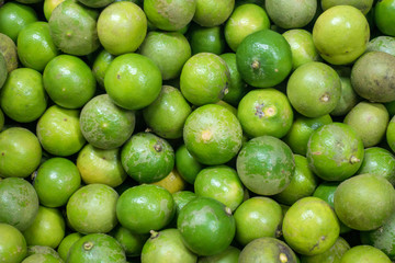 fresh lime background in market.