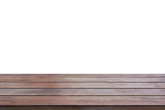Old dark brown wood table top