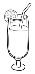 Cartoon image of Cocktail Icon. Glass symbol. An artistic freehand picture.