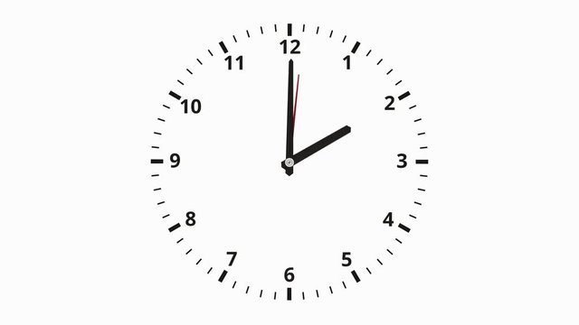 Clock face with twelve numbers and spinning time.
Loop ready animation of fast passing time with mask included.