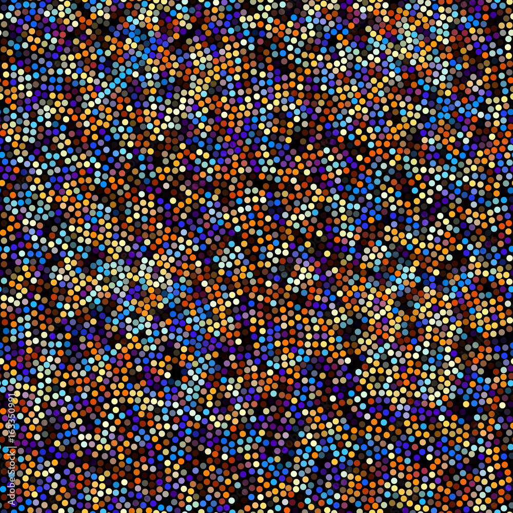 Fototapete seamless background. mosaic art pattern of small circles. polka dot pattern.