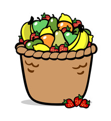 Verschiedenes frisches Obst im Korb