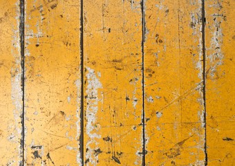 Old aged yellow wooden floor