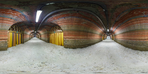 SOLIGORSK, BELARUS - MARCH 7, 2014: Full spherical 360 by 180 degrees seamless panorama in...