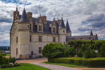 Fototapeta na wymiar Beautiful Amboise castle on Loire river, UNESCO World Heritage Site