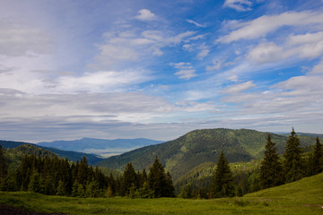Landscape in the mountains of romania