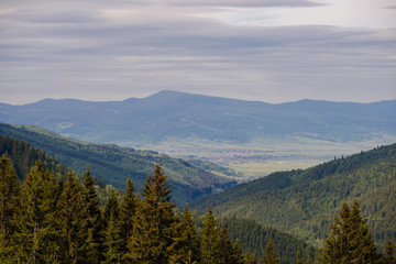 Landscape in the mountains of romania