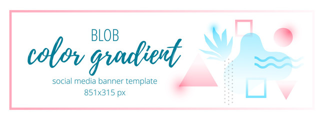 Abstract geometric banner template blob cover
