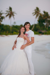 Wedding couple on the beach