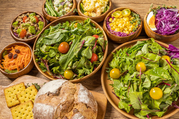 野菜サラダ　 Various vegetable salads