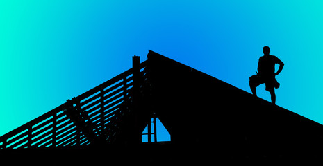 Construction worker silhouette