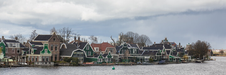 Typical houses of the Zaanse Schans in Holland, the Netherlands
